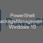 PowerShell PackageManagement в Windows 10